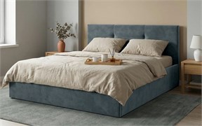 Кровать Иви 180х200 Sky Velvet 18 Серо-Голубой без основания f55467c2-534e-11f1-0a80-0c8900058748