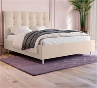 Кровать Кейли Нью+ПМ 140х200 Микрофибра, Тк.Dumont 02 Бежевый 1716001524