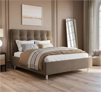 Кровать Кейли Нью без основания 140х200 Микровелюр Sky Velvet 02 Коричневый 1716001683