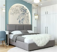 Кровать Аура+ПМ 180х200 Велюр Velutto 32 Тёмно Серый 1716001987