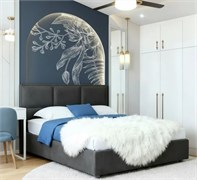 Кровать Аура+ПМ 180х200 Микровелюр Sky Velvet 16 Тёмно Серый 1716002000