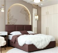Кровать Аура без основания 180х200 Микровелюр Sky Velvet 32 Бордо 1716002126