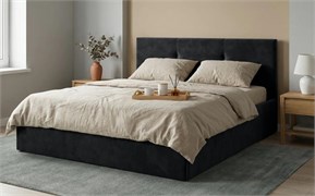 Кровать Иви 140х200 Sky Velvet  38 Чёрный без основания 0736ac1f-534b-11f1-0a80-138a00043fb7