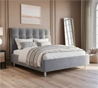 Кровать Кейли Нью+ПМ 160х200 Микрофибра Casanova Grey 1716001570