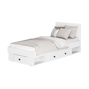 Кровать 0,9 м Софт КР-01 белый/эмаль белая F26 5920