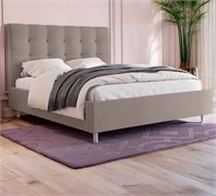 Кровать Кейли Нью без основания 160х200 Микровелюр Sky Velvet 17 Бежевый 1716001658
