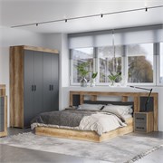 Прикроватная тумба Прима ТБ-12 дуб каньон/графит 5702
