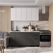 Кухня София 1,6 м графит нубук F24/эмаль белая F26 7229