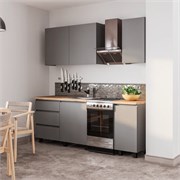 Кухня Асти 1,6 м Графит 6280