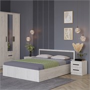 Кровать 1,2 м Фиеста дуб крафт белый/графит 6499